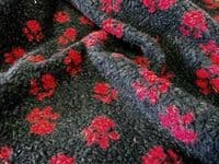 Faux Fur SHERPA FLEECE Sheepskin Fabric Material - NAVY PAWS